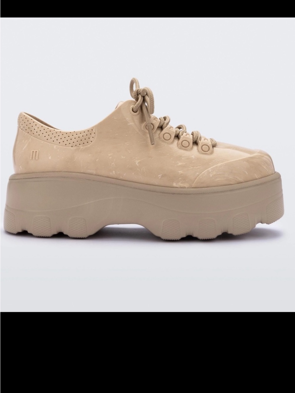 Melissa Beige Chunky Platform Lace-Up Sneakers Kick Off